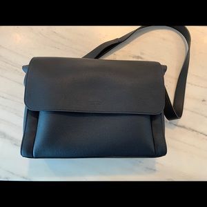 Giorgio Armani Men’s Tumbled Leather Messenger Bag